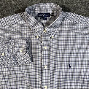 Ralph Lauren Mens 2XL Blake Oxford Long Sleeve Button Shirt Relaxed Fit Cotton